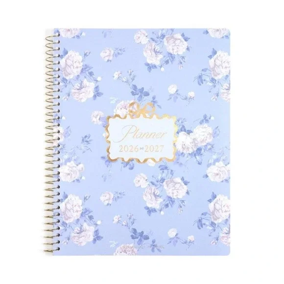 LoveShackFancy x yoobi large 8.5 x 11 in 2026-2027 planner with blue whisper