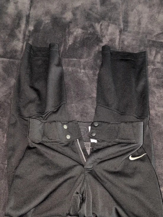 Nike Black Snap & Zipper Athletic Joggers with Swoosh