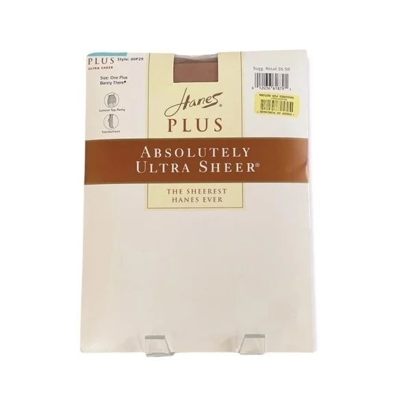 Hanes Absolutely Ultra Sheer Control Top Pantyhose Barely There One+ Nylon NIP