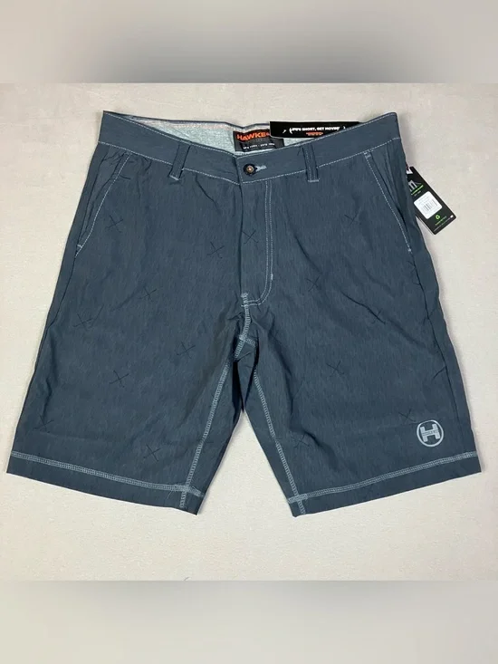 Hawke & Co. Men’s Size 32 Stretch Hybrid Performance Shorts Gray Clubs NWT!