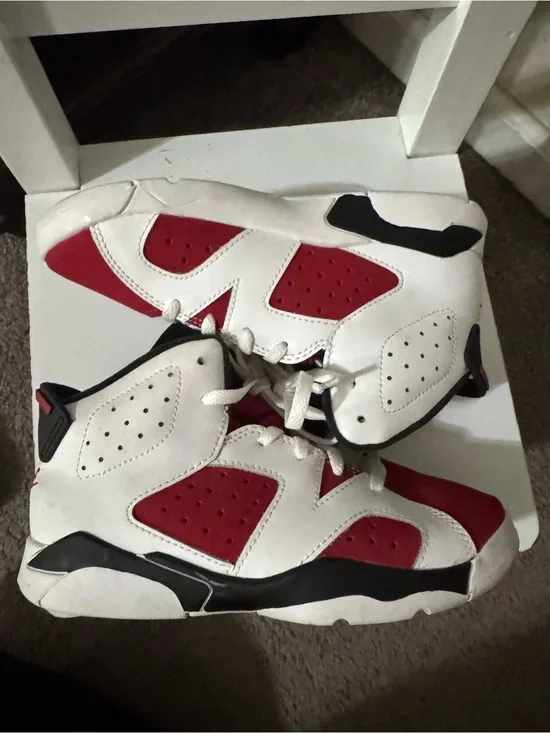 Nike Kids White, Red and Black High-Top Sneakers