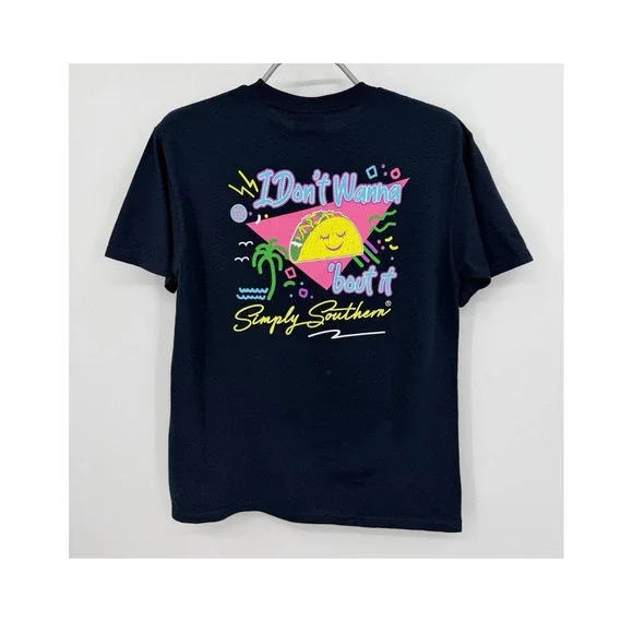 Simply Southern Youth Girls M Short Sleeve Graphic Tee T-Shirt 