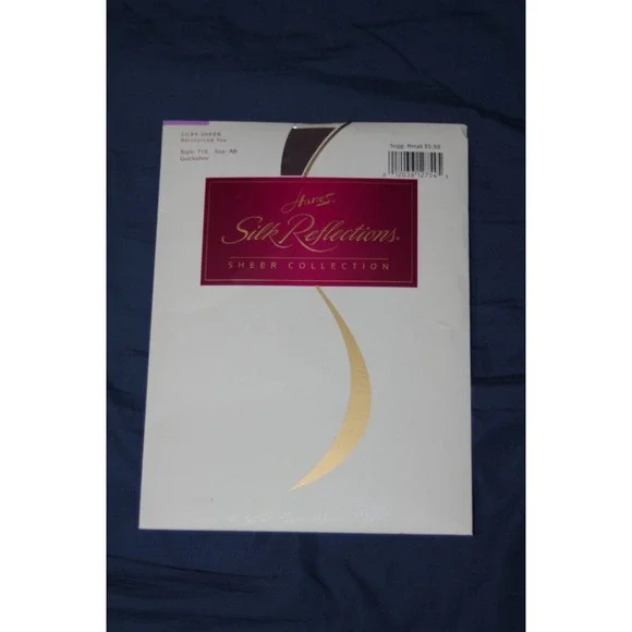 Vintage NOS Hanes Silk Reflections Pantyhose Quicksilver AB USA‎ 90s