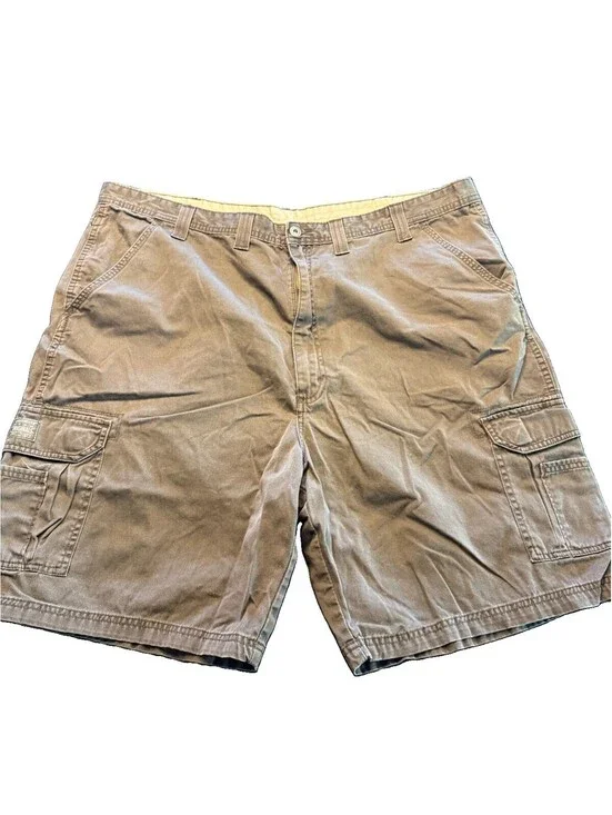 Men's Wrangler Hero Cargo Shorts Sz 44 Dark Green Work Outdoors Short