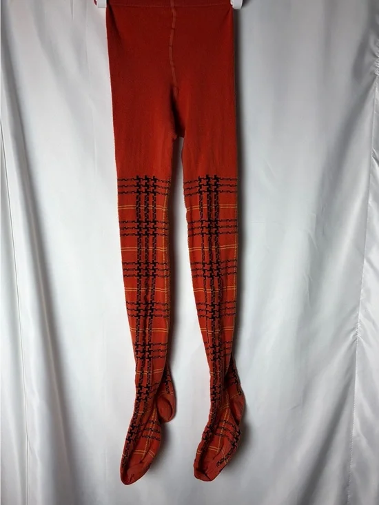 Falke Orange Plaid Women's Tights