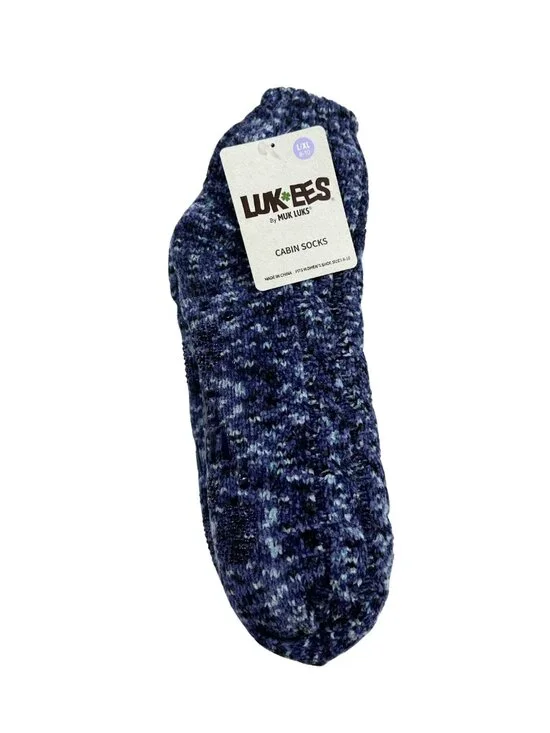 Muk Luks Slipper Socks L/XL (8 X 10)‎ Infused Blue/Purple/Multi Colored NWT