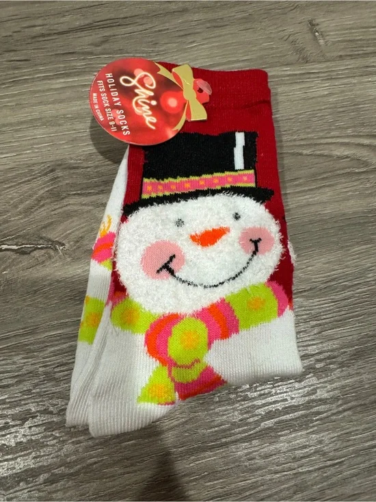 ⛄️ Snowman Women’s Socks New With Tags Size 9-11 - Red, White, Pink, & Green