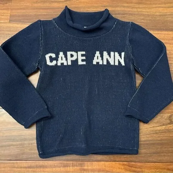 Cape Ann Massachusetts navy knit crewneck sweater