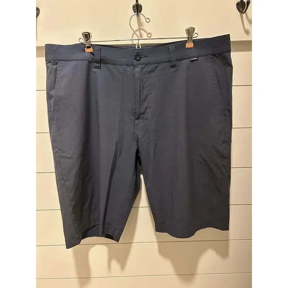 TravisMathew Beck Golf Shorts Mens 38 Navy Blue Stretch Flat Front Performance