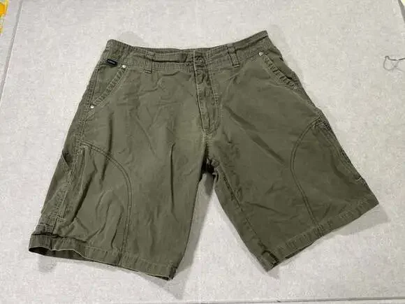 Kuhl Ramblr Hiking Shorts Size 33 Olive Green Vintage Patina Dye