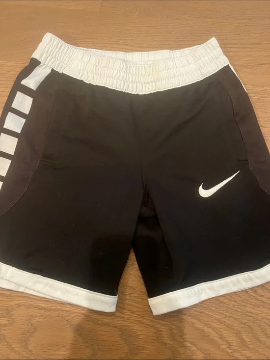 Nike Black and White Performance Shorts with Swoosh