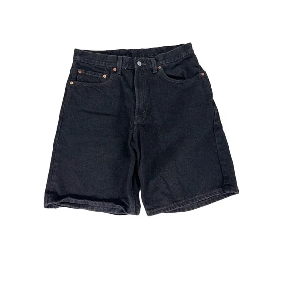 Levi's Men's Black 550 Relaxed Fit Denim Jean Shorts - 32