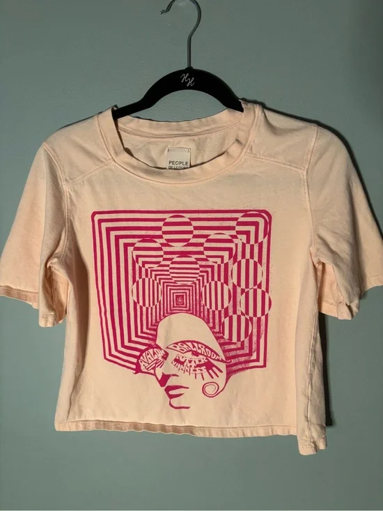 People of Leisure Janis Joplin Avalon Ballroom Graphic Crop Tee - Size S
