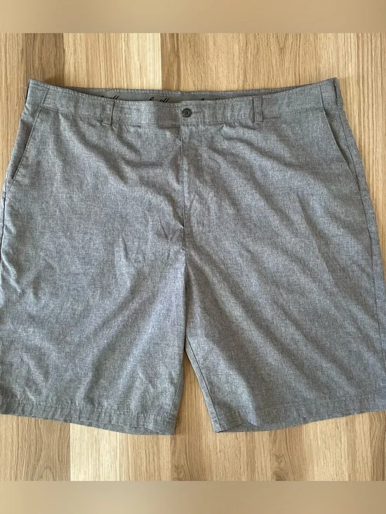 Ben Hogan Mens 46 Performance Shorts Gray Stretch Flat Front Golf Travel Preppy