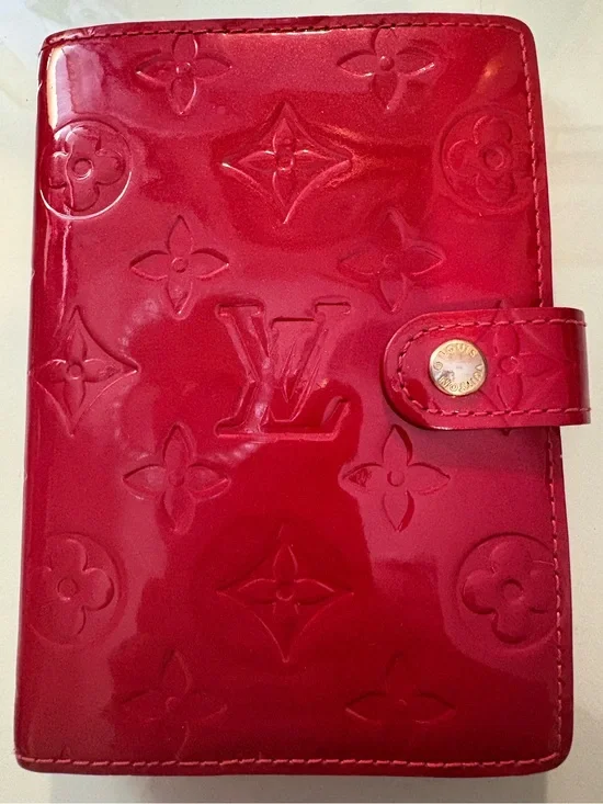Louis Vuitton LV Red Vernis PM Agenda Planner EUC