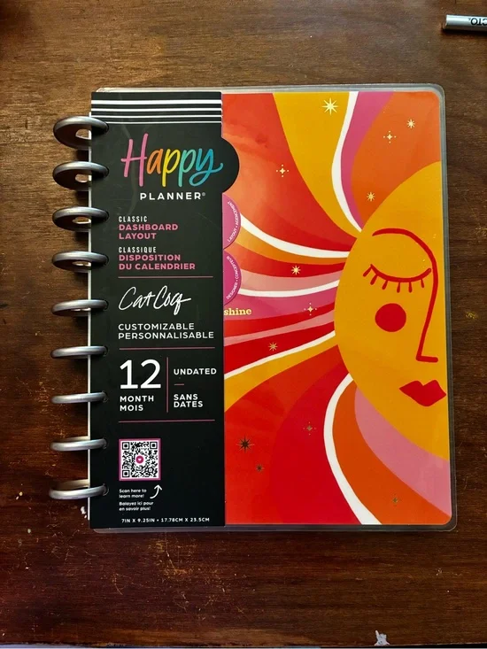 The Happy Planner Undated Classic Dashboard Cat Coq Planner