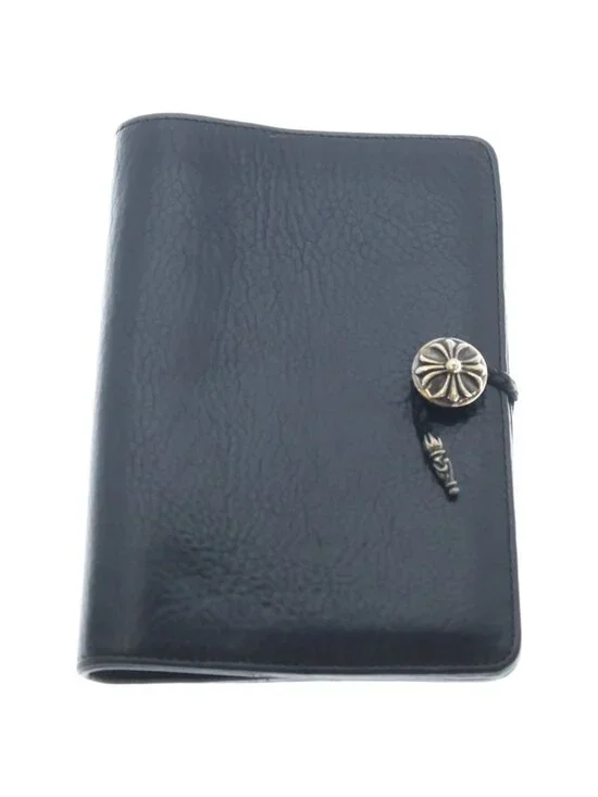 Chrome Hearts Agenda Plain Cross Ball Button Book Cover Black