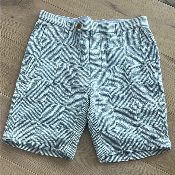 Brooks Brothers Shorts Seersucker Blue Striped Men's 32 Country Club Preppy