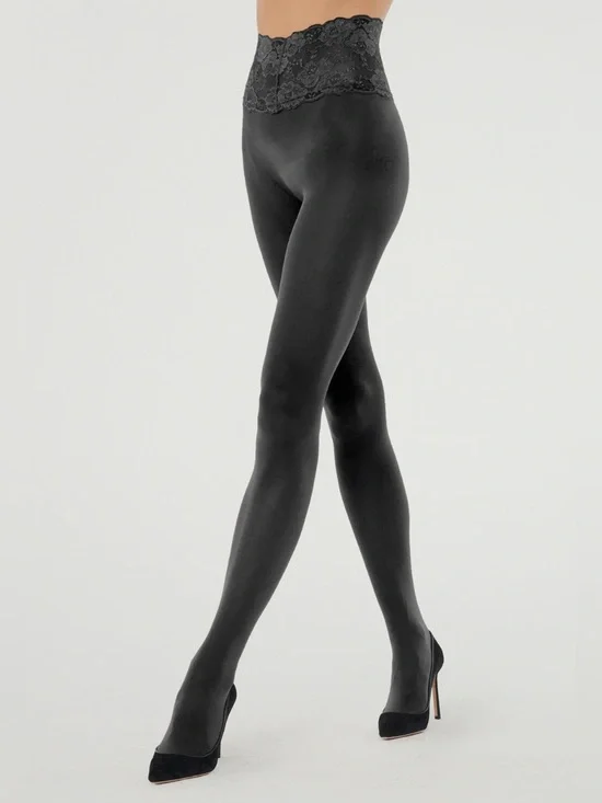 WOLFORD 14962 FATAL LACE TIGHTS BLACK SIZE SMALL NWT
