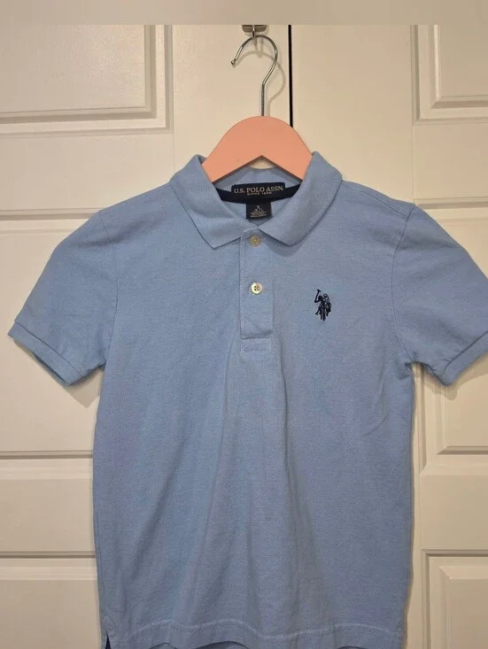 U.S. Polo Assn. Light Blue Polo Shirt Boys Size S (6-7)