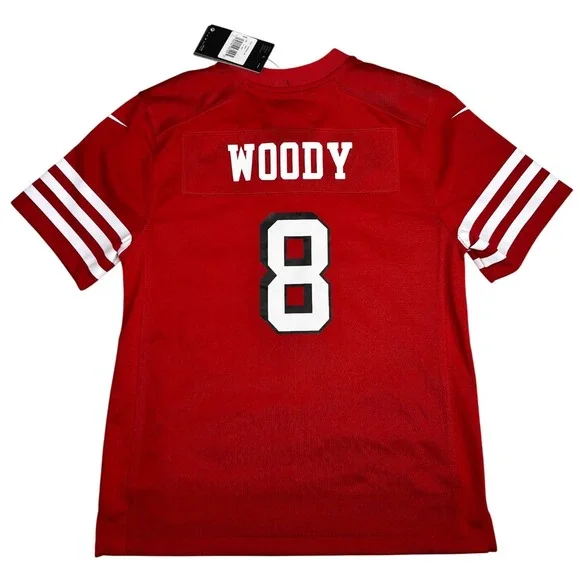 Nike San Francisco‎ 49ers Jersey Kids Medium Red Number 8 NFL Football NWT
