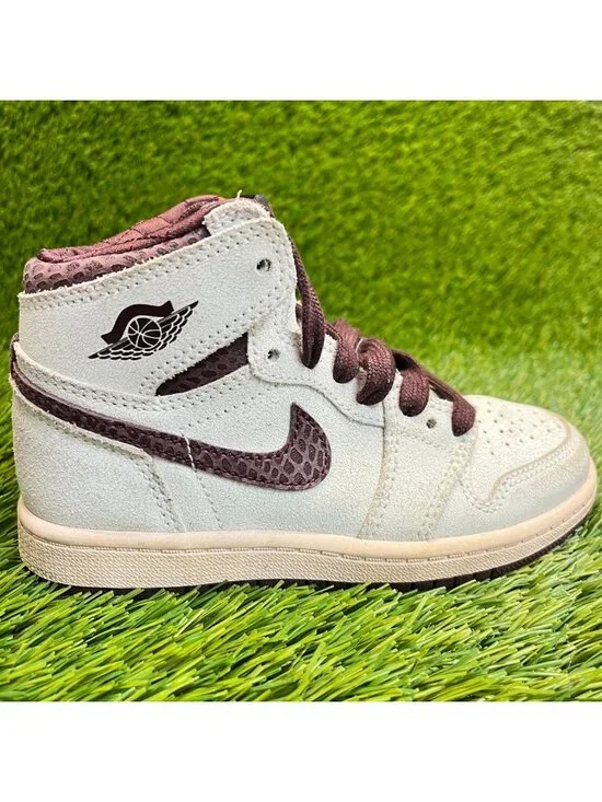 Nike Air Jordan 1 Retro Boys Size 12C Ivory Athletic Basketball Shoes Sneakers‎