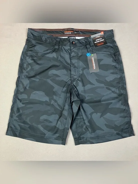 Hawke & Co. Men’s Size 32 Stretch Woven Performance Shorts Black Camo NWT!