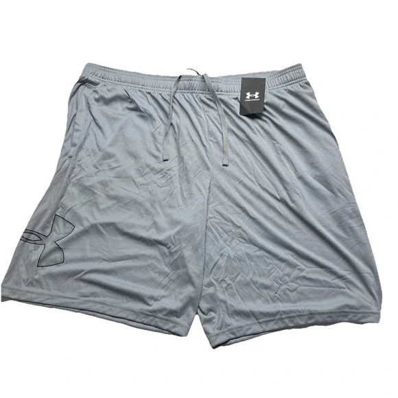 Under Armour Mens Gray HeatGear Running Shorts 2XL Loose Fit 1306443