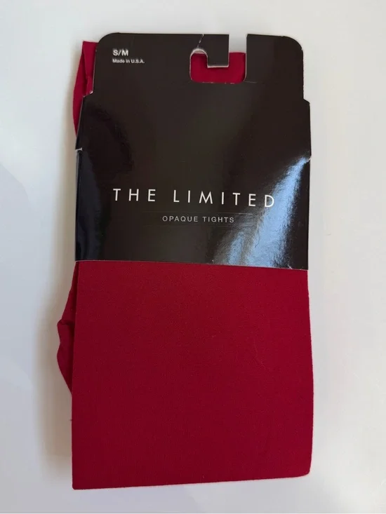 The Limited Red Opaque Tights - Berry Red