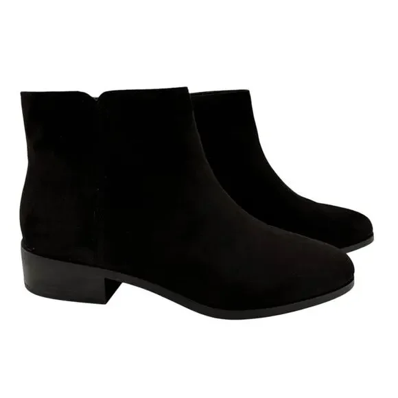 J. Crew Black Women's Suede ZipAnkle Booties Size 8