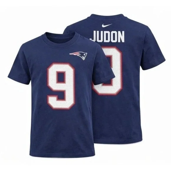 Nike New England Patriots‎ NFL Jersey Style T-Shirt Number 9 Youth Size M NWT