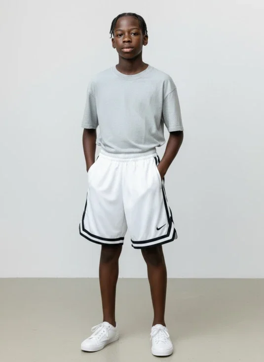 Nike Dri-FIT DNA Boys' Basketball Shorts‎ White/Black