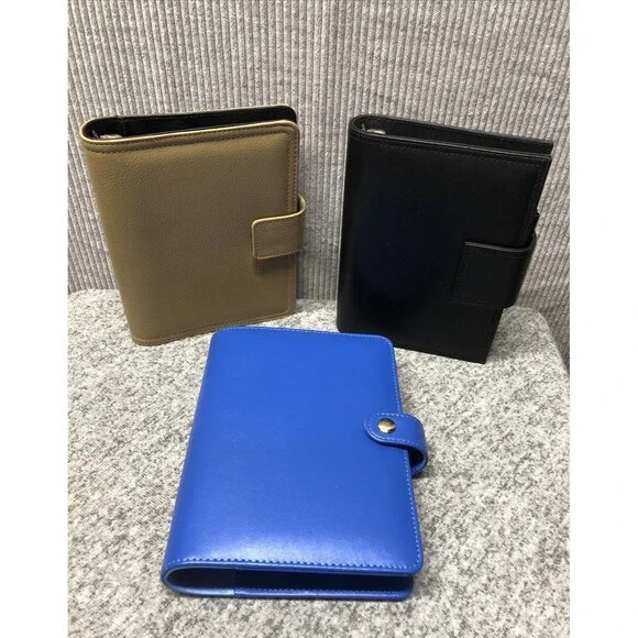 Lot Of 3 Planners Tan Black Blue Franklin Covey 365 & Unbranded