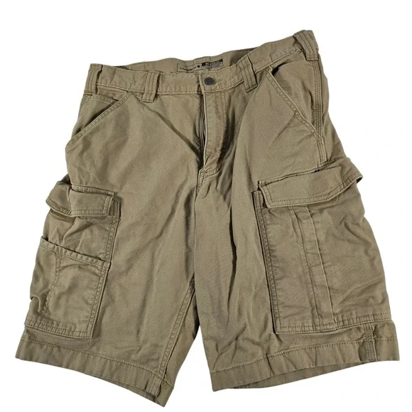Carhartt Mens Rugged Flex Relaxed‎ Fit Canvas Cargo Work Short Tan BS3542-M 32