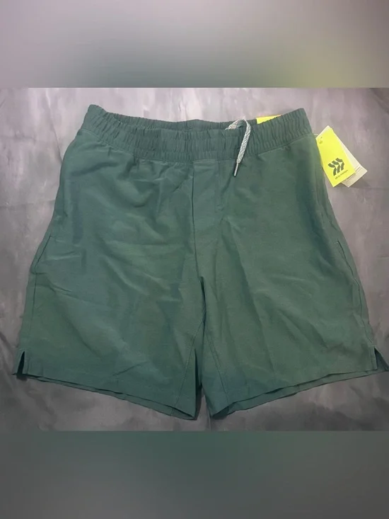 All in motion Men's Elastic Waist Athletic Shorts - Forest Green‎