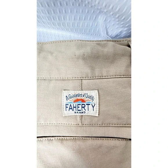 Vintage Flaherty All Day Shorts Size 30 Kakhi Draw String Waist Good Condition