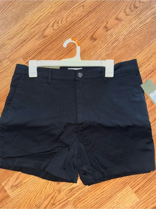 Men's Navy Cotton Blend Shorts
