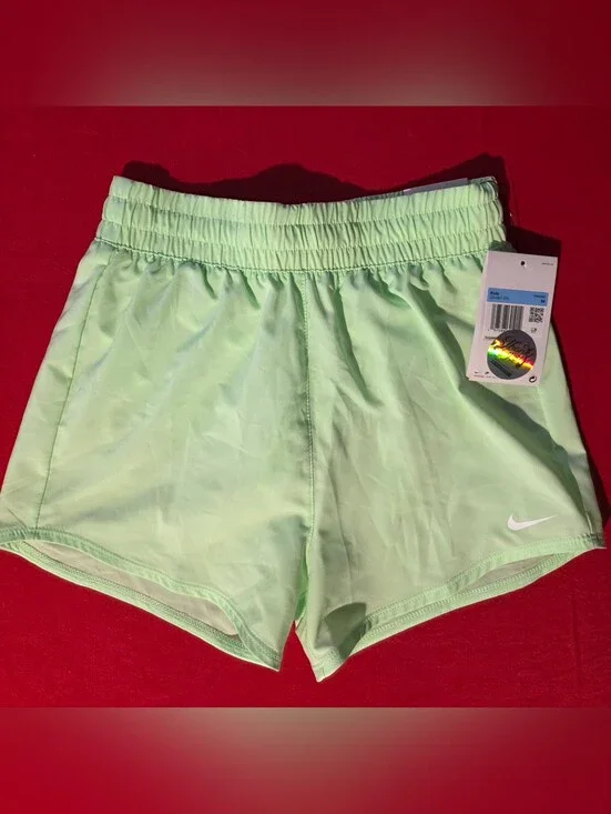 Nike Mint Green Girls' Athletic Shorts with Swoosh