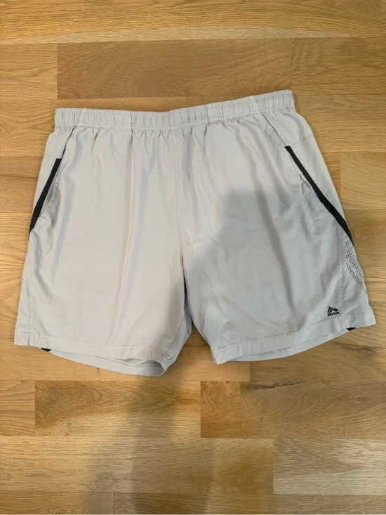 RBX Men’s Light Gray Athletic Shorts with Black Trim