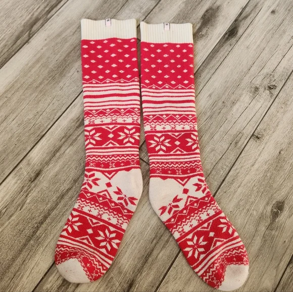 Victoria's Secret Knee-High Fair Isle Cashmere Blend XS/S shoe size 5-7.5 NWOT