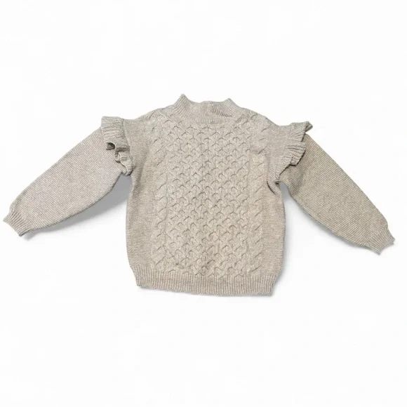 Old Navy Oatmeal Toddler Mock Neck Knit Sweater