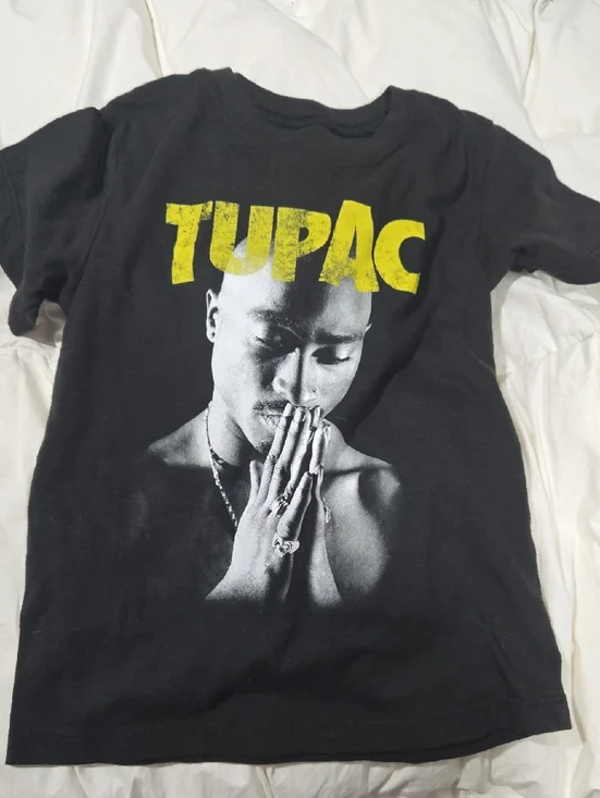 Black Kids Short-Sleeve Graphic Tee with Yellow Print