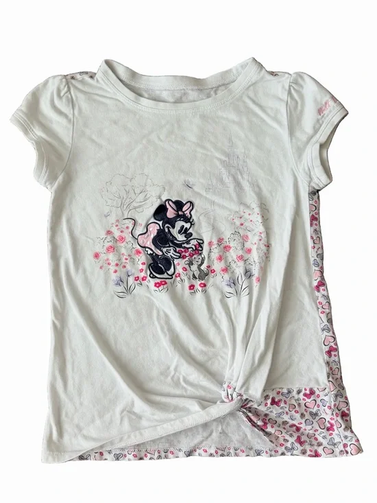 Disney Minnie Mouse Floral Butterfly embroidered Shirt Girls 5