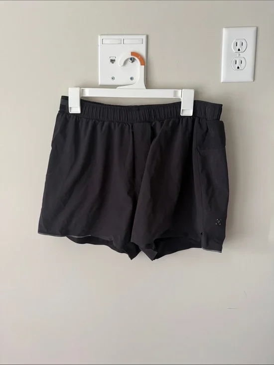 lululemon athletica Men's Black Running Shorts