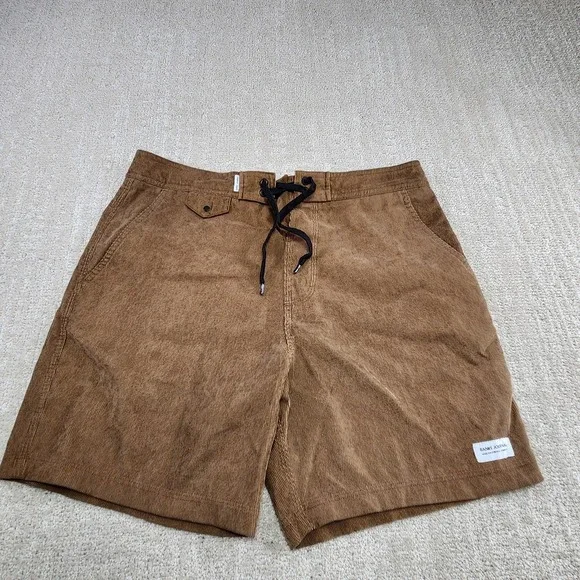 Banks Journal Corduroy Shorts Men 31 Drawstring Surf Performance Brown 6