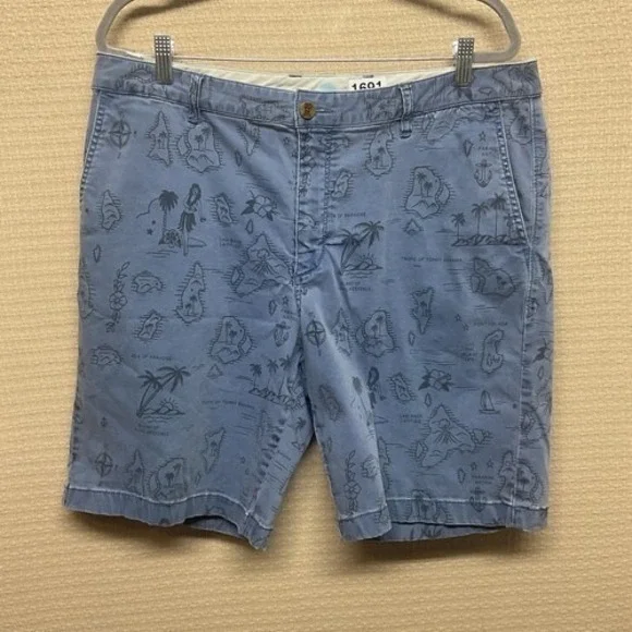 Tommy‎ Bahama Dockside Blue Tahiti Treasure Printed Chino Shorts Men 38 China