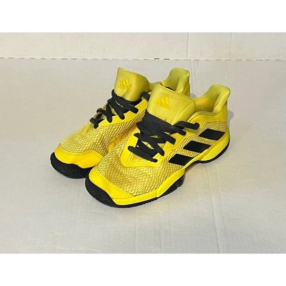 Adidas Barricade Tennis Shoes Yellow Black Kids Youth Size 3.5 US GY4016