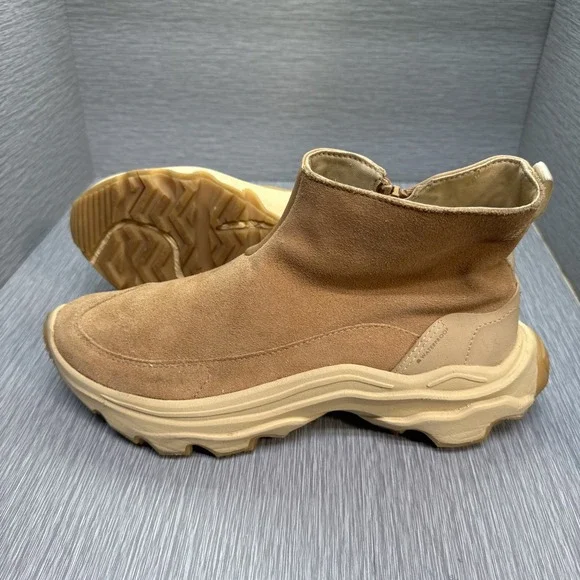Sorel Kinetic Breakthru Acadia Waterproof Suede Chelsea Boots Tan Women's 10‎
