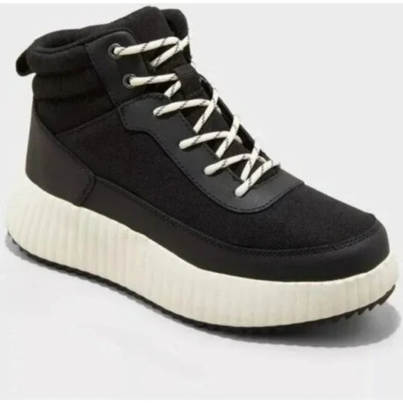 Universal Thread Black Water Repellent High Top‎ Sneaker Boots Size 9 NWT