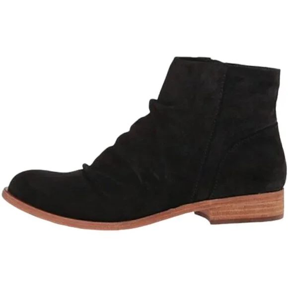 KORK-Ease Giba Ruched Black Suede Bootie‎ women’s 6 M